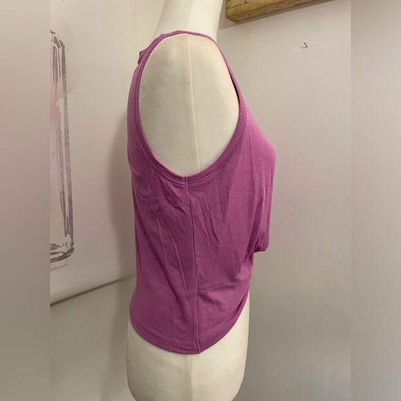 All In Motion Crop Tank Top in Purple - Picture 2 of 9
